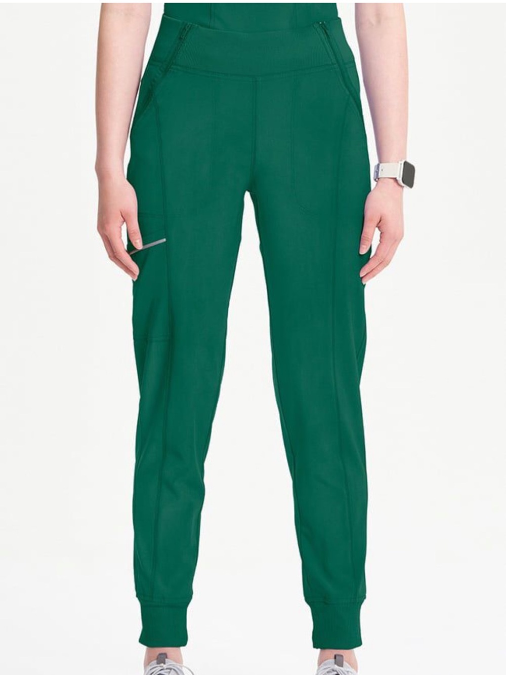 Cherokee Elastic Waistband Jogger Scrub Pant Hunter Green XXS Petite